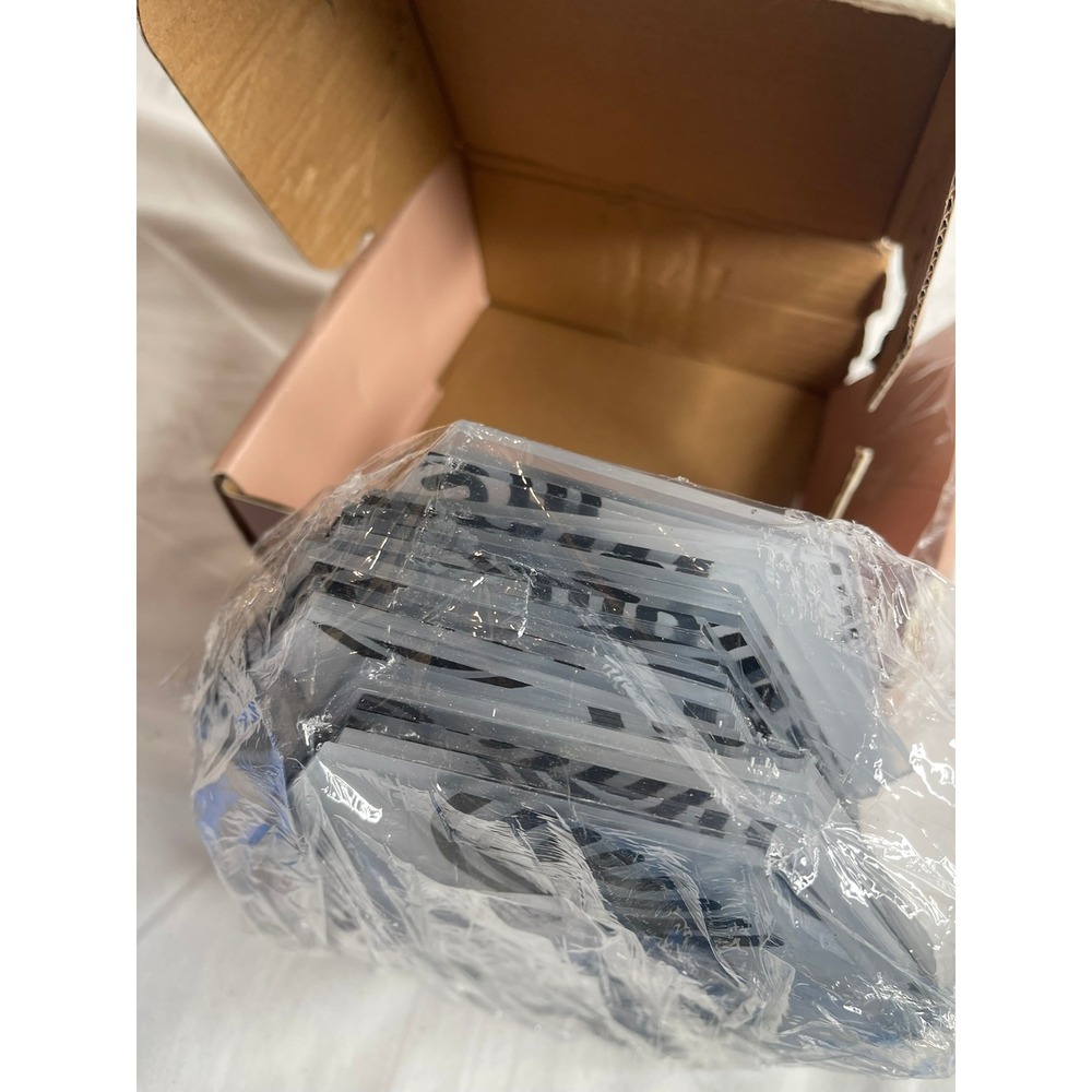 5.5 Inch Clear Hexagon Acrylic Signs Table Numbers‎ DIY Wedding Decor, No Stands
